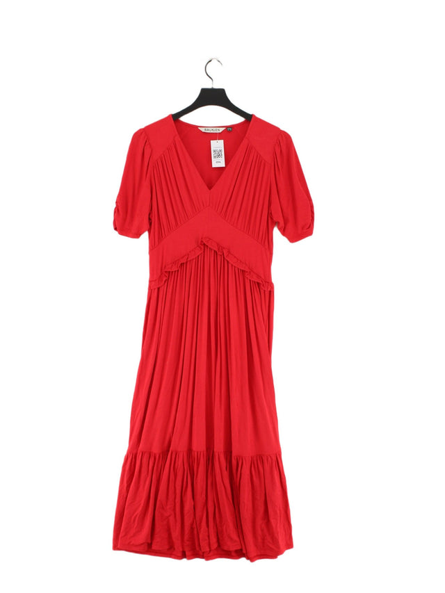 Baukjen Women's Maxi Dress UK 10 Red Viscose with Elastane