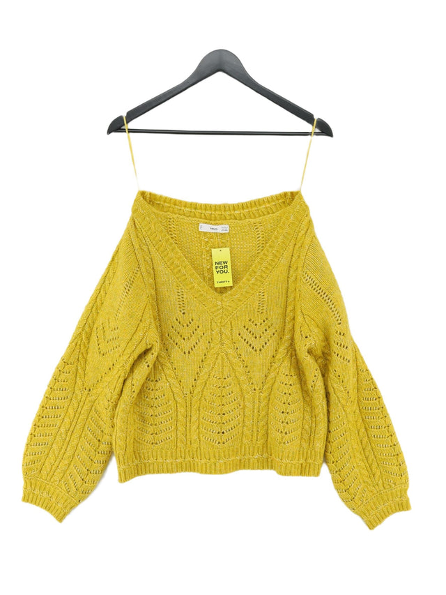 MNG Women's Jumper XS Yellow Acrylic with Polyester