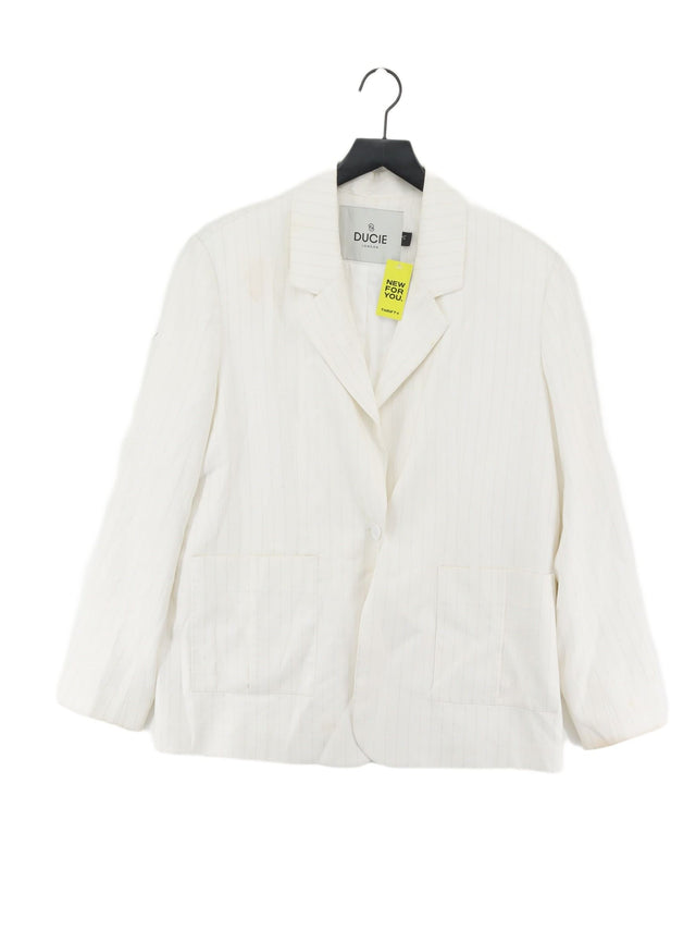 Ducie London Women's Blazer S Cream 100% Other