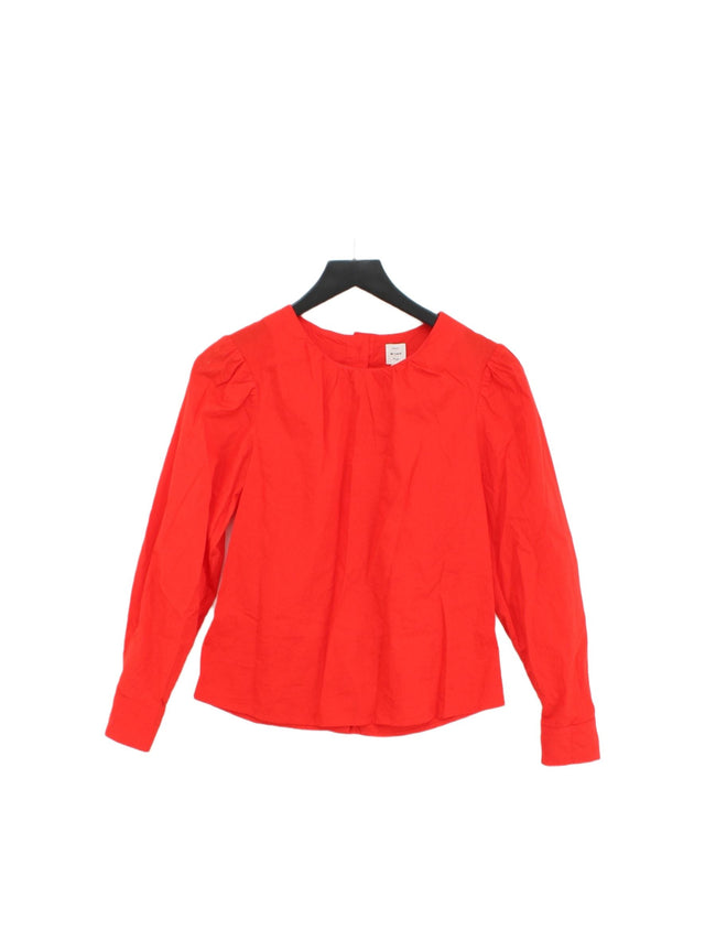 Seen Worn Kept Women's Shirt UK 6 Red 100% Cotton