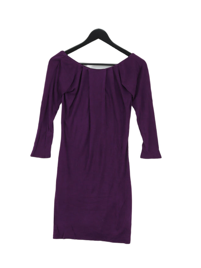 Ted Baker Women's Mini Dress UK 8 Purple Silk with Lyocell Modal