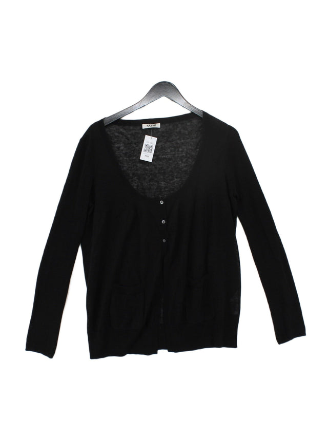 Farhi Women's Cardigan S Black 100% Linen