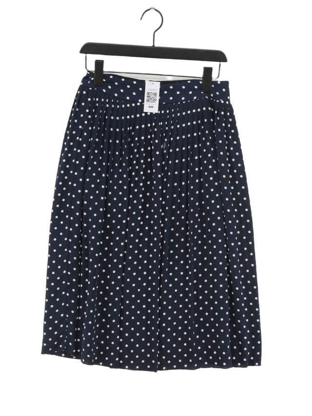 J. Crew Women's Midi Skirt W 30 in Blue 100% Polyester