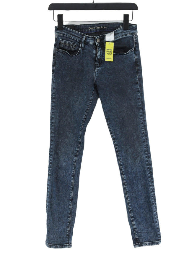 Calvin Klein Women's Jeans W 27 in Blue Cotton with Elastane