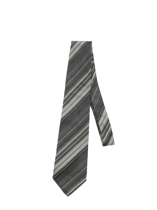 Next Men's Tie Grey 100% Silk