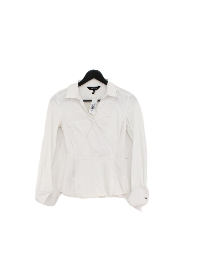 Karen Millen Women's Blouse UK 6 White Cotton with Elastane, Polyamide