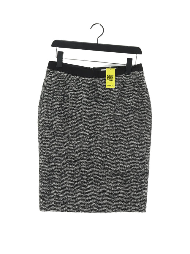 Boden Women's Midi Skirt UK 10 Grey Wool with Acrylic, Other, Polyamide