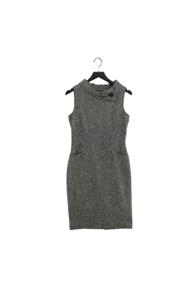Hobbs Women's Midi Dress UK 10 Grey Wool with Polyamide