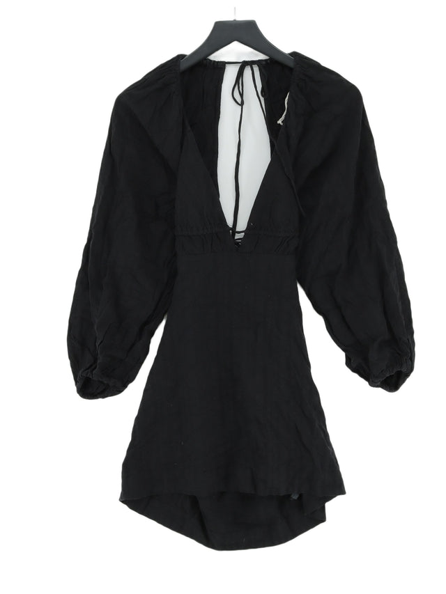 Free People Women's Midi Dress XS Black 100% Cotton