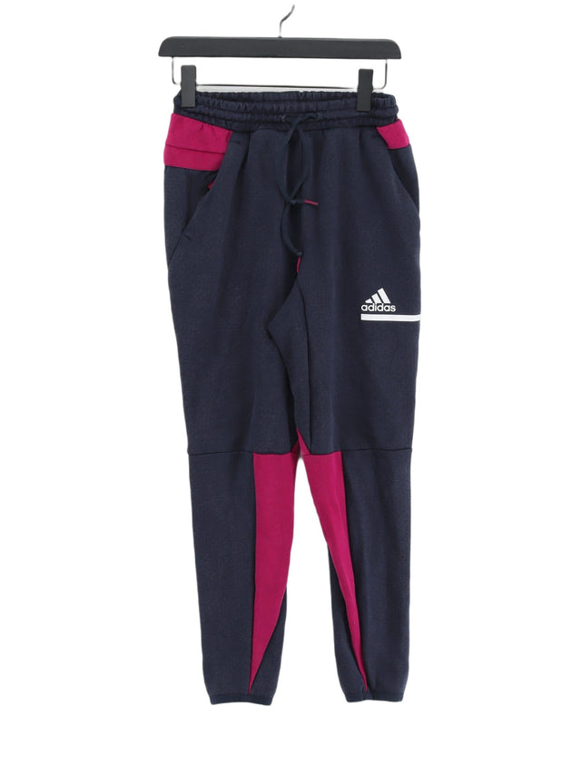Adidas Women's Sports Bottoms XS Blue Polyester with Cotton