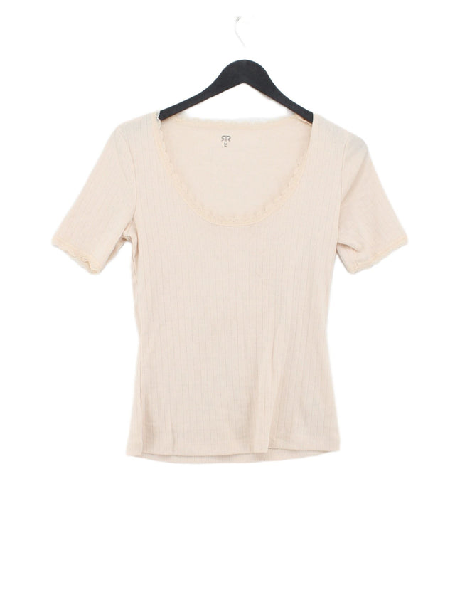 La Redoute Women's Top M Cream Cotton with Polyester