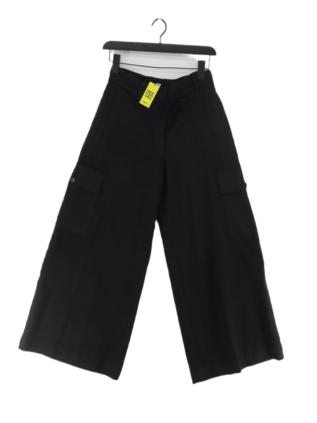 COS Women's Trousers UK 6 Black 100% Wool