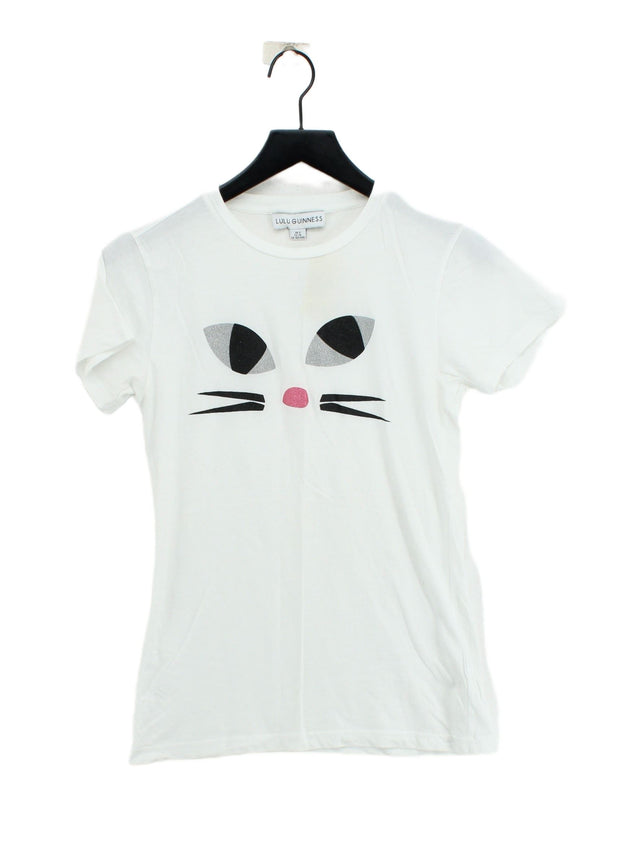 Lulu Guinness Women's T-Shirt S White 100% Cotton