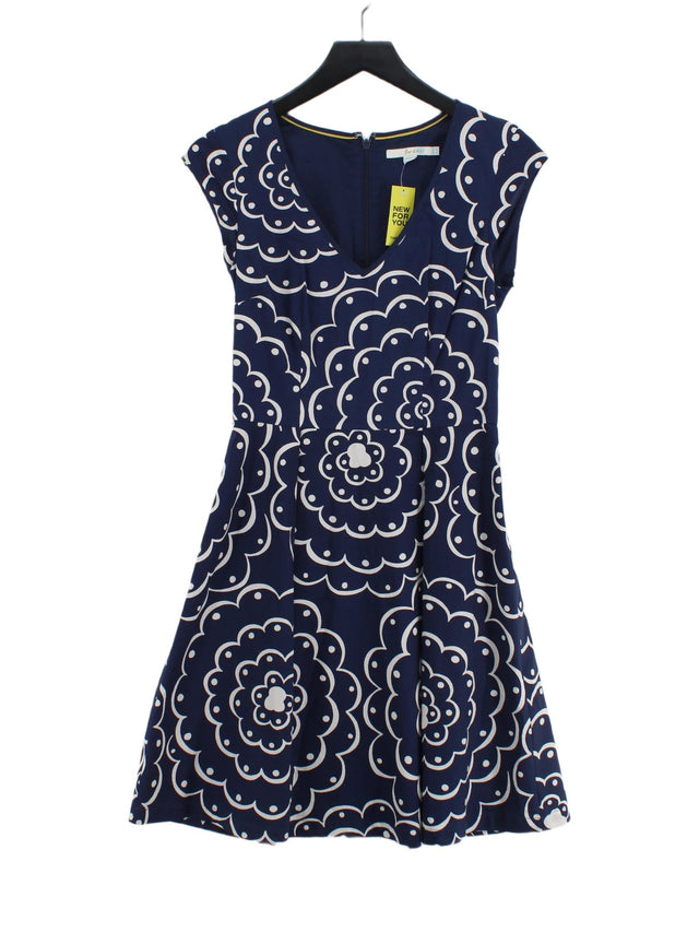 Boden Women's Midi Dress UK 8 Blue 100% Cotton