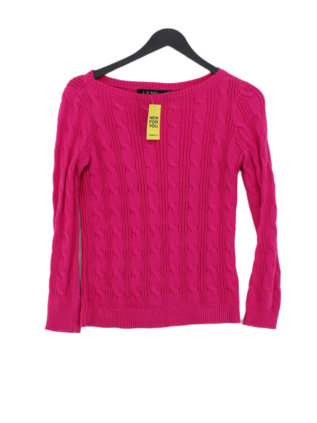 Ralph Lauren Women's Jumper XS Pink 100% Cotton