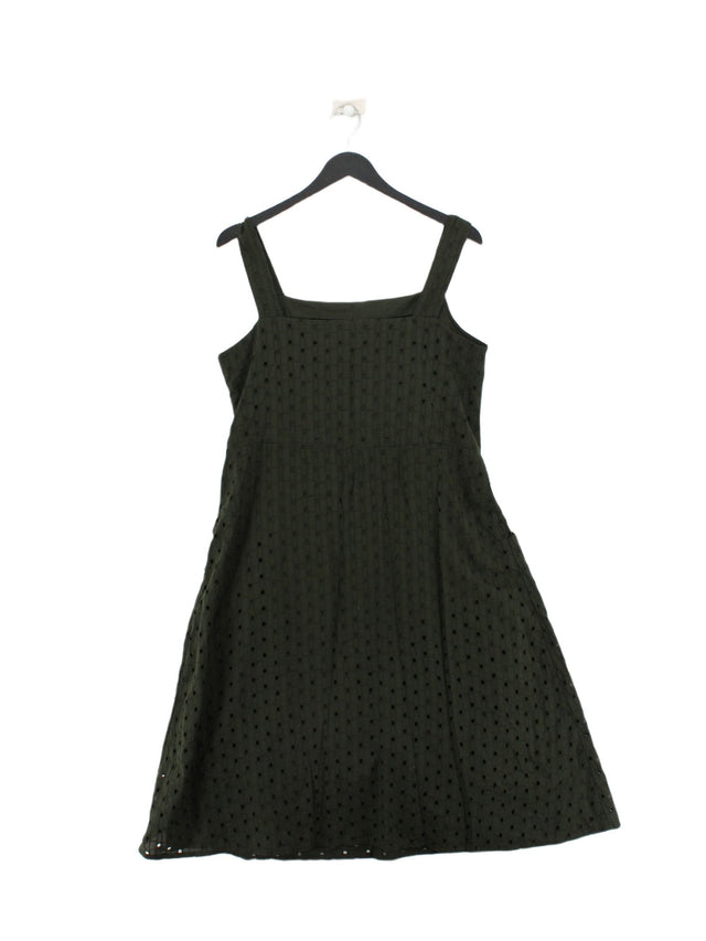 Phase Eight Women's Midi Dress UK 12 Green 100% Cotton