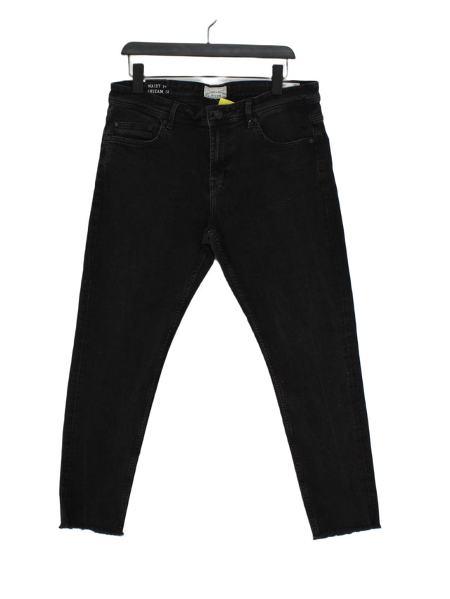 Only & Sons Women's Jeans W 34 in Black Cotton with Elastane