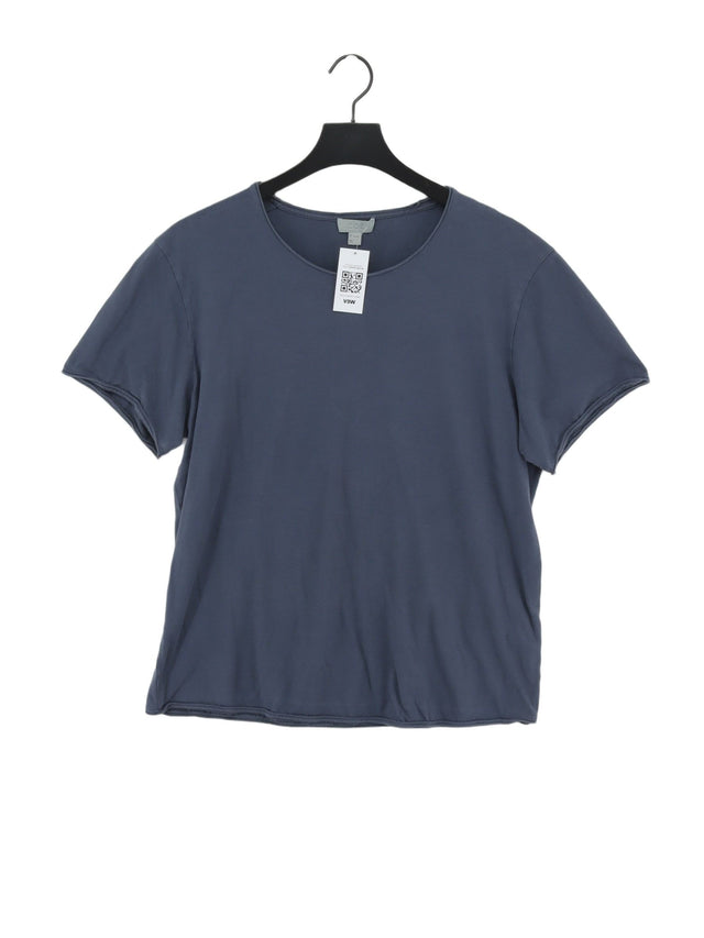 COS Men's T-Shirt L Blue 100% Cotton