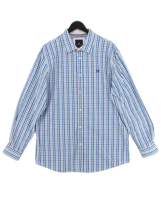 Crew Clothing Men's Shirt XL Blue 100% Cotton