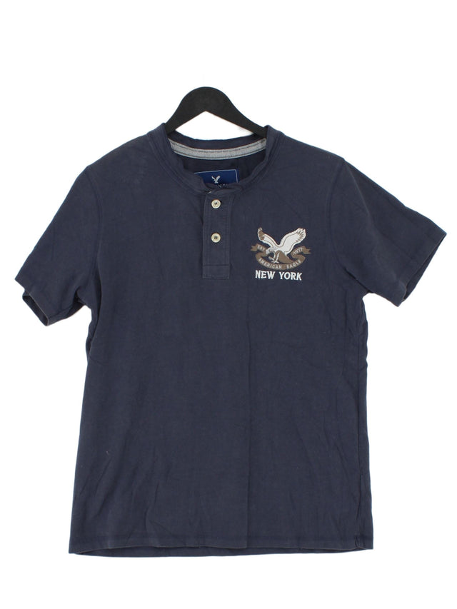American Eagle Outfitters Men's T-Shirt L Blue 100% Cotton