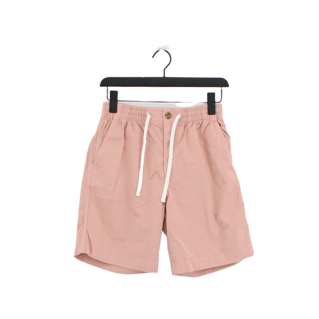 John Lewis Men's Shorts W 30 in Pink Cotton with Elastane