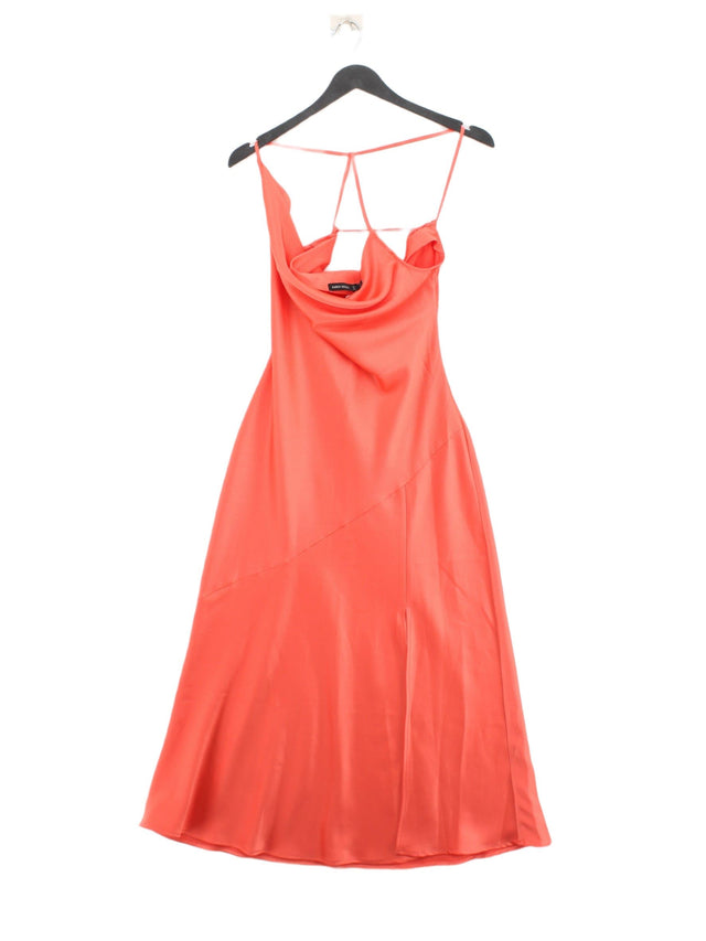Karen Millen Women's Maxi Dress UK 10 Orange 100% Polyester
