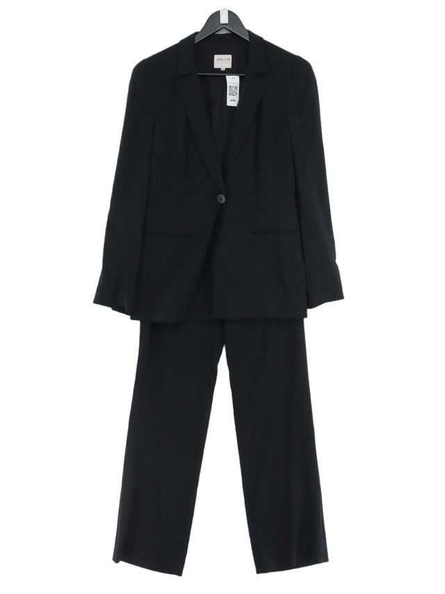 Armani Women's Two Piece Suit UK 16 Black Other with Elastane, Polyamide