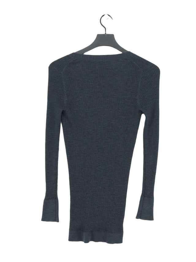 Massimo Dutti Women's Cardigan S Grey 100% Cashmere