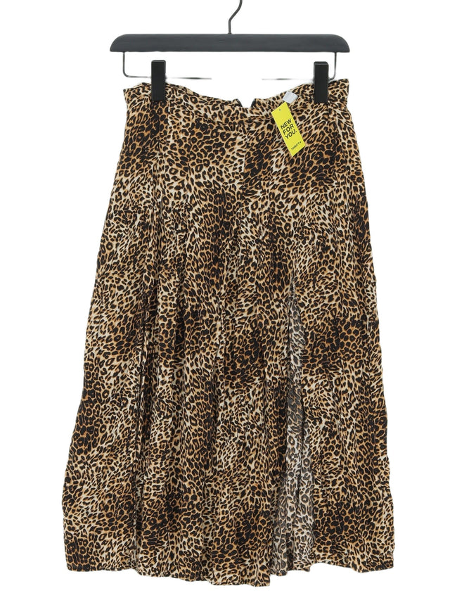 Topshop Women's Maxi Skirt UK 10 Tan 100% Viscose
