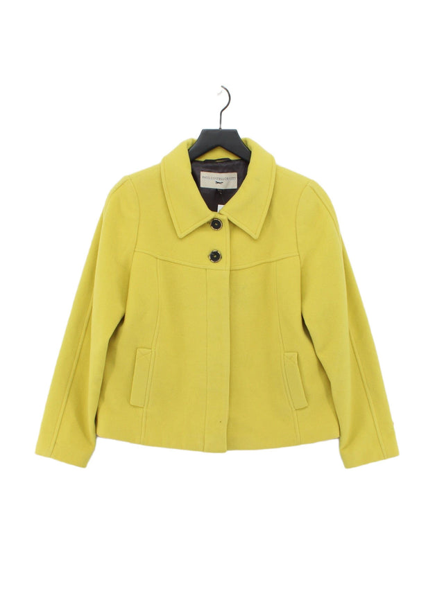 Paul Costelloe Women's Jacket UK 14 Yellow Wool with Other