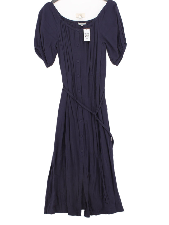 Oliver Bonas Women's Maxi Dress UK 14 Blue 100% Viscose