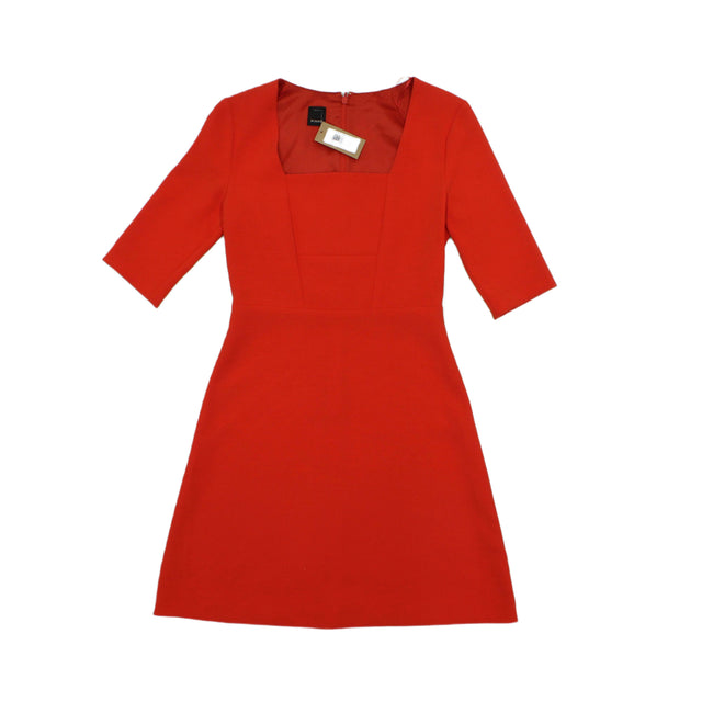 Pinko Women's Mini Dress UK 8 Orange Polyester with Viscose