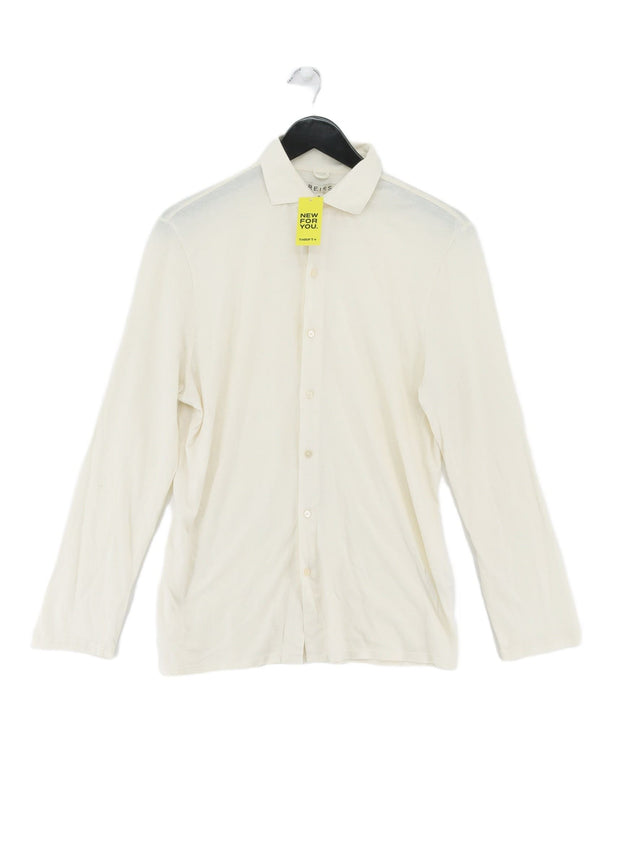 Reiss Women's Shirt M Cream 100% Cotton