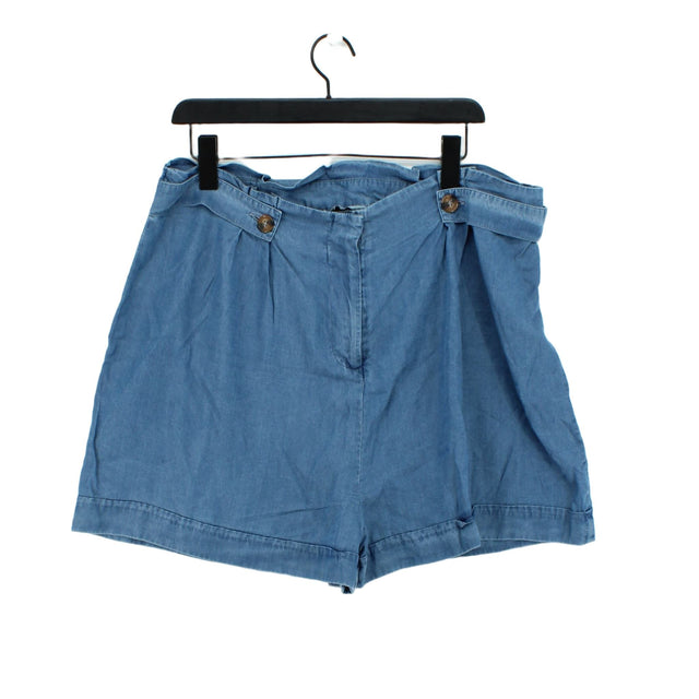 Love & Roses Women's Shorts W 38 in Blue 100% Lyocell Modal