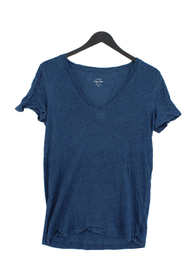 J. Crew Women's T-Shirt M Blue 100% Cotton