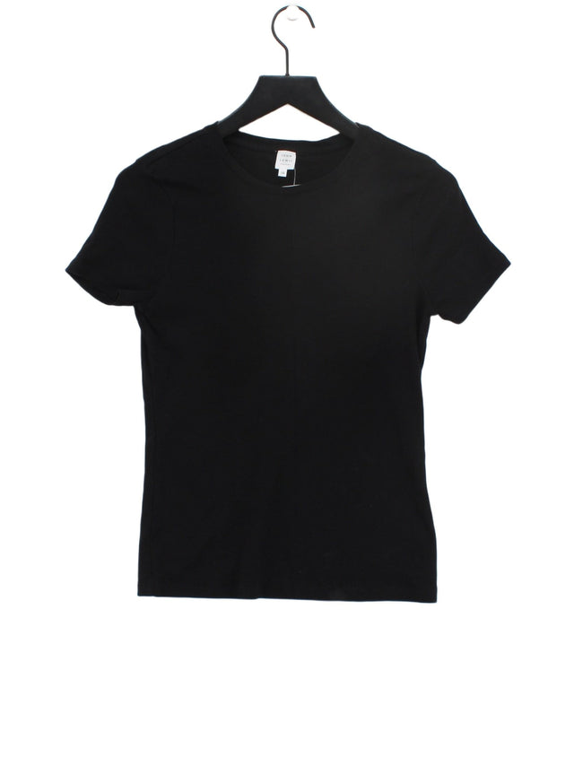 John Lewis Women's T-Shirt UK 10 Black 100% Cotton