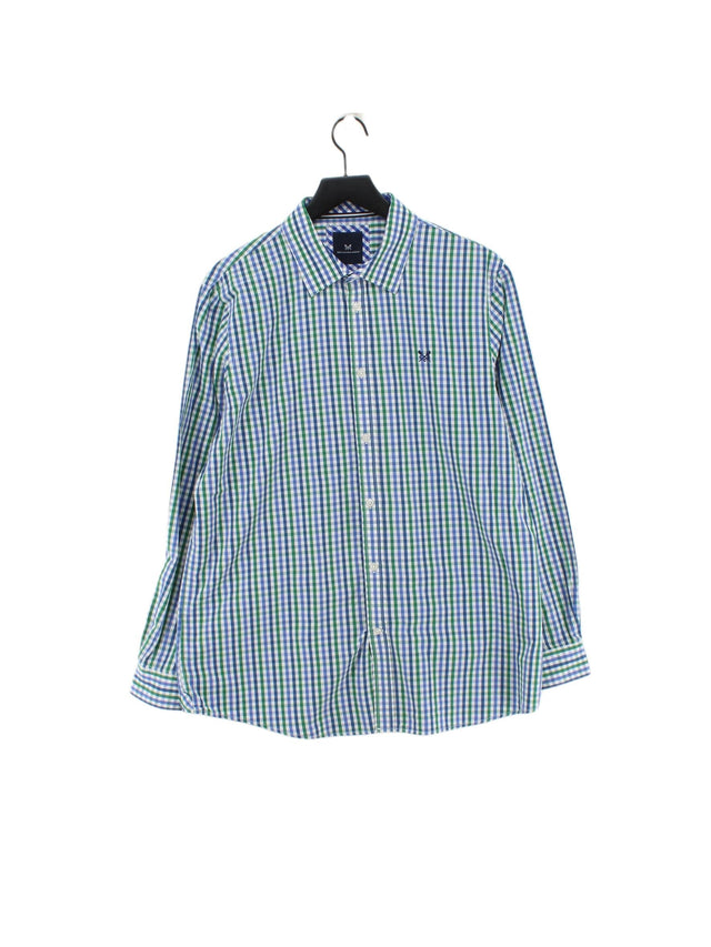 Crew Clothing Men's Shirt XL Blue 100% Cotton