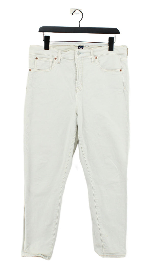 Gap Men's Jeans W 32 in White Cotton with Elastane, Rayon, Spandex, Viscose