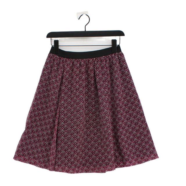 French Connection Women's Midi Skirt UK 8 Purple 100% Polyester