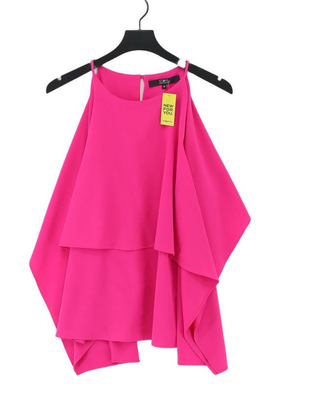 Star By Julien Macdonald Women's T-Shirt UK 16 Pink Polyester with Elastane