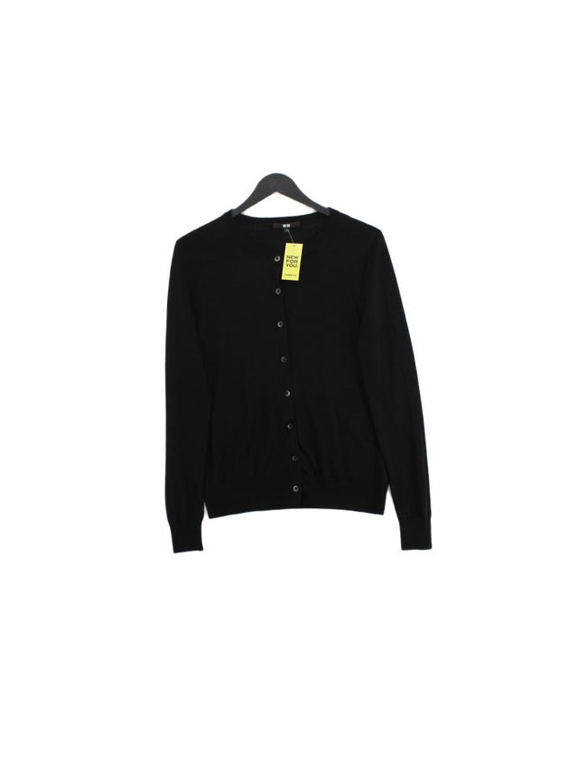 Uniqlo Women's Cardigan S Black 100% Wool