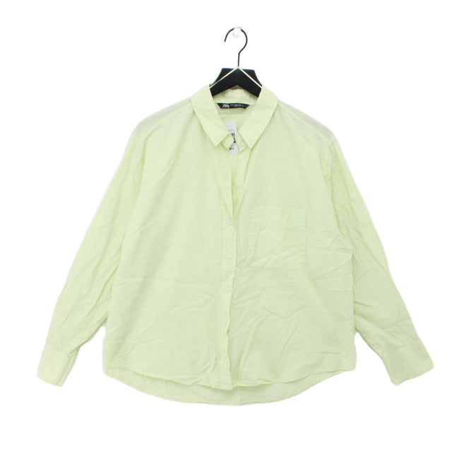 Zara Women's Shirt XXL Green 100% Cotton