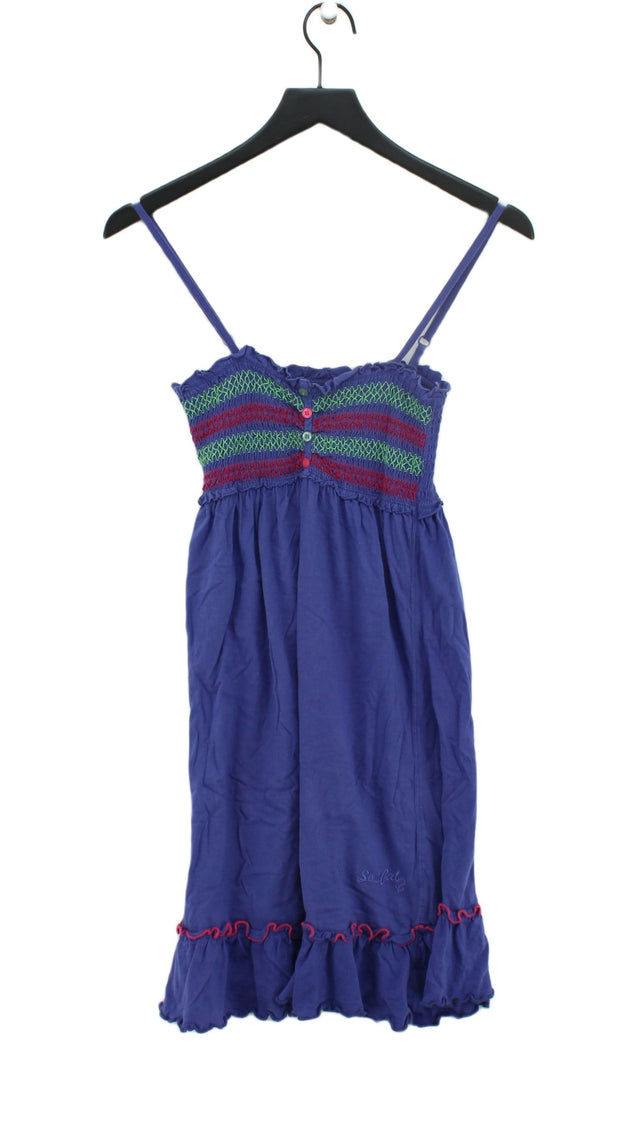 SoulCal&Co Women's Midi Dress UK 10 Purple 100% Cotton