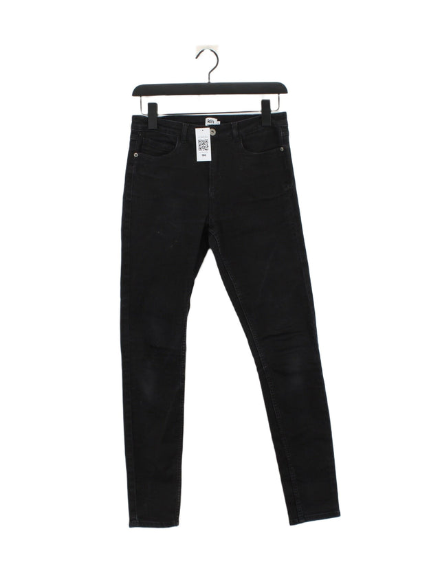 Kin Women's Jeans UK 10 Black Cotton with Elastane, Polyester