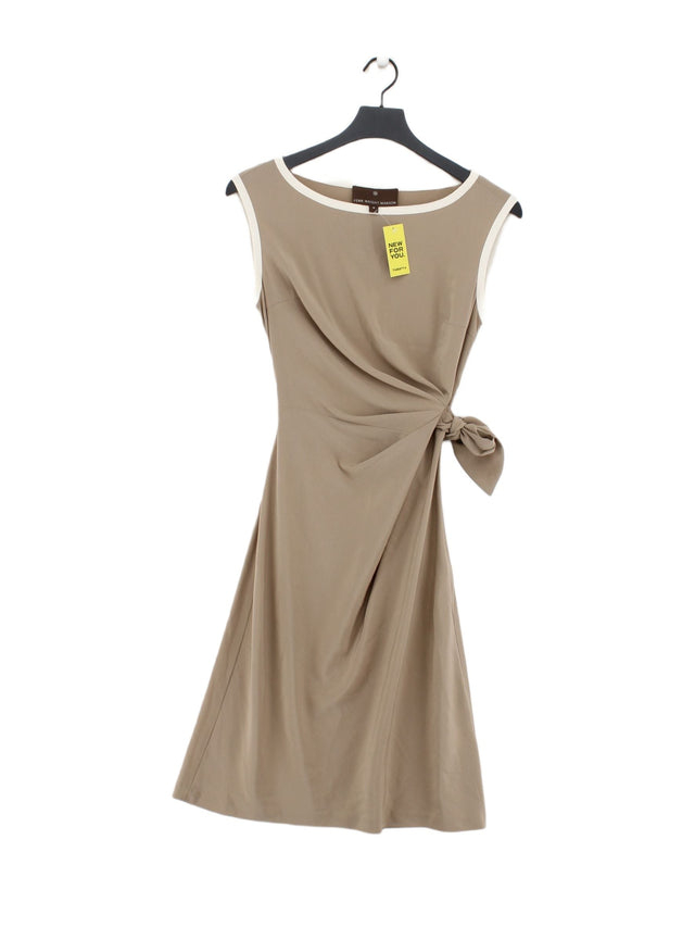 FWM (Fenn Wright Manson) Women's Midi Dress UK 8 Brown 100% Silk