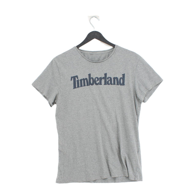 Timberland Men's T-Shirt M Grey 100% Cotton