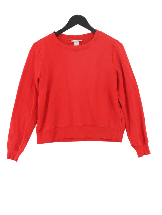 Monki Women's Hoodie XS Red Cotton with Polyester