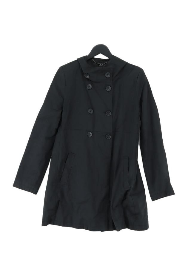 DKNY Women's Coat M Black Cotton with Polyester