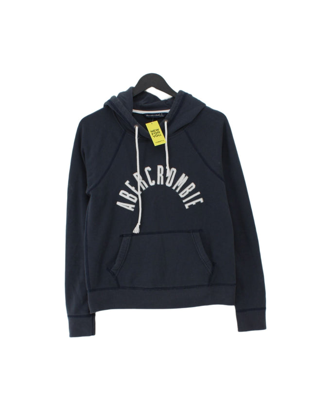 Abercrombie & Fitch Women's Hoodie S Blue Cotton with Polyester