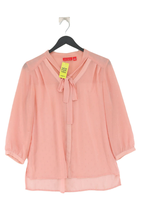 Elle Women's Blouse S Pink 100% Polyester